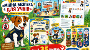 🧨 Набір «Мінна безпека для учнів» 🐾💙💛 Презентація + аркуш завдання +диплом + медаль+ закладинка для книг
