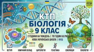 Календарне планування Біологія (П.Балан) 9 клас НУШ 70 годин