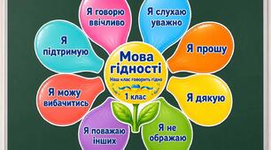 Комплект для оформлення класної дошки та роботи з темою «Мова гідності» у 1–4 класах»