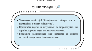 Вправа "Зник термін". До уроку "Як ефективно спілкуватися та взаємодіяти в різних спільнотах" (9 клас)