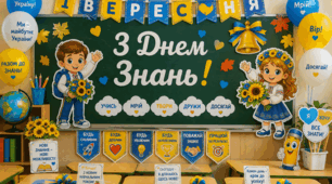 КОМПЛЕКТ  МАТЕРІАЛІВ  ДЛЯ  ОФОРМЛЕННЯ  КЛАСУ  НА 1  ВЕРЕСНЯ