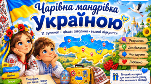 Святкова презентація-квест (анімована) до Дня Незалежності "Чарівна мандрівка Україною"