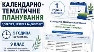 Календарно-тематичне планування ЗБД, 9 клас, за модельною навчальною програмою Н. І. Гущиної, І. П. Василашко на 2026/2027 навчальний рік.