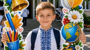 Яскрава фоторамка до Дня знань !