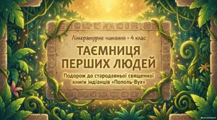 Презентація з літературного читання для 4 класу "Про перших людей". Із книги індіанців кіче «Пополь-Вух»