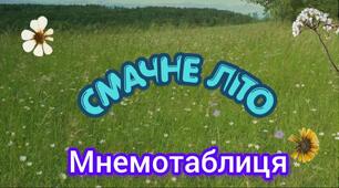Мнемотаблиця "Смачне літо"
