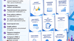 Повний комплект документації для кабінету математики на 2026/2027 н. р. 📐📚