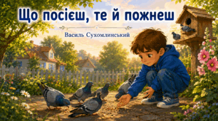 Василь Сухомлинський "Що посієш, те й пожнеш" (текст, робочий аркуш, інфографіка)