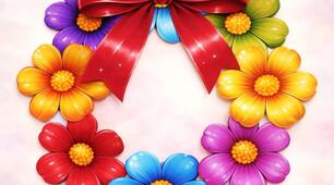 🌸 Аплікація «Квітковий віночок» 🌸