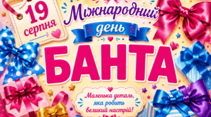 🗓 19 серпня 💃🩷🌍🎀 Міжнародний день банта 👑