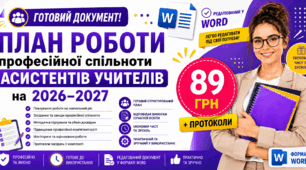 ПЛАН РОБОТИ + ПРОТОКОЛИ  професійної спільноти асистентів учителів на 2026–2027