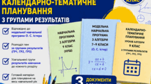 Календарно-тематичне планування уроків алгебри  9 клас НУШ з очікуваними результатами (3 год) 2026/2027 н.р.