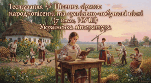 🎶 Пісенна лірика: народнопісенні та суспільно-побутові пісні(7 клас, НУШ)