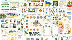 Навчальні плакати для класу. Комплект із 22 авторських інформаційних плакатів (можна використовувати як картки)