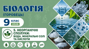 Неорганічні сполуки: вода, мінеральні солі та кислоти. Презентація, інфографіка, робочий аркуш