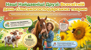 Всесвітній день сільськогосподарських тварин: добробут та гуманність.
