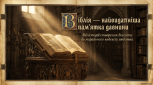 Біблія як основа юдейської та християнської релігій (огляд + квест)