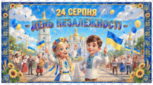 постери - листівки " 24 серпня - День незалежності України"