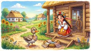 Пазл до казки "Кривенька качечка"