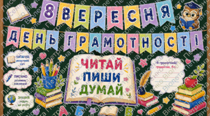 8 вересня — Міжнародний день грамотності | Оформлення класу, розтяжка та декор до Дня грамотності