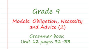 Prepare 9. Unit 12. Modals: Obligation, Necessity and Advice (2) (Grammar Book)
