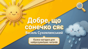 Добре, що сонечко сяє