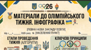 🏅 МАТЕРІАЛИ ДО ОЛІМПІЙСЬКОГО ТИЖНЯ. ІНФОГРАФІКА