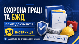 Пакет документів «Охорона праці та БЖД»  + Алгоритм дій при нещасному випадку