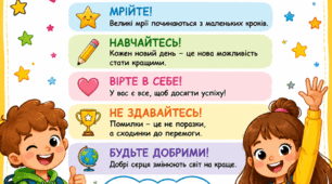 Мотиваційні листівки для учнів 1-4 класів.