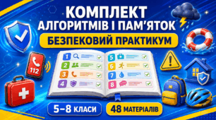 Комплект алгоритмів і пам’яток до курсу “Безпековий практикум” для 5–8 класів»