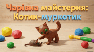 Котик-Муркотик. Ліплення домашніх улюбленців.