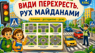 Урок 4. Види перехресть. Рух майданами