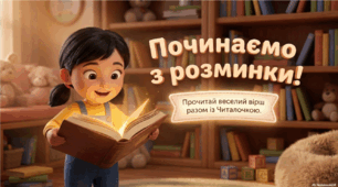 Читацька розминка з Читалочкою. Вірш Миколи Сингаївського.