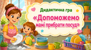 Дидактична гра «Допоможемо мамі прибрати посуд»