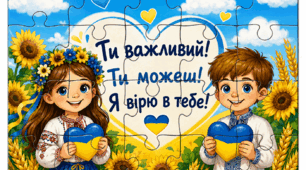 Міні-пазл «Ти важливий! Ти можеш!»для дітей на 1 Вересня