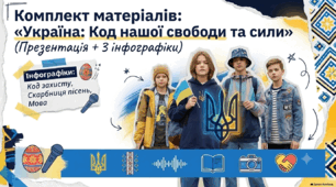 Комплект матеріалів: «Україна: Код нашої свободи та сили» (Презентація PowerPoint +PDF + 3 інфографіки)