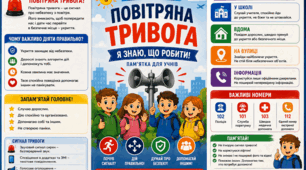 Буклет «Повітряна тривога. Я знаю, що робити!» 1-4 класи
