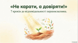 Презентація "Не карати, а довіряти"