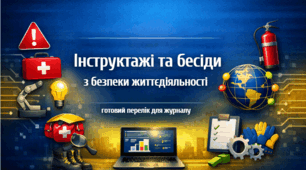 Інструктажі та бесіди з безпеки життєдіяльності в ЗЗСО: готовий перелік для журналу
