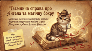📚✨ Незвичайні події у фантастичній повісті Зірки Мензатюк «Ангел Золоте Волосся» + яскравий робочий аркуш 🐱💛