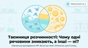 Навчальне дослідження № 1 «Розчинність речовин у різних розчинниках» (Звіт-інструкція для учнів 9 класу, НУШ)