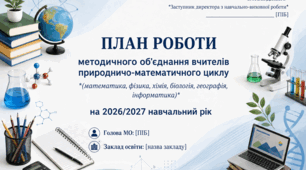 План МО природничо-математичного циклу 2026/2027
