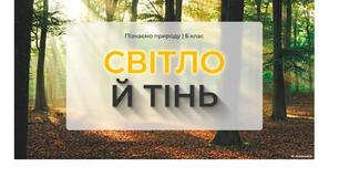 6 клас. Презентація "Світло й тінь" НУШ