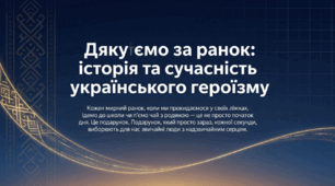 День захисників та захисниць України ( 1 жовтня) "Дякуємо за ранок: історія та сучасність українського героїзму"