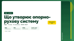 План-конспект уроку «Що утворює опорно-рухову систему» (3 клас, Я досліджую світ, Гільберг)