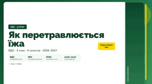 План-конспект уроку «Як перетравлюється їжа» (3 клас, Я досліджую світ, Гільберг)