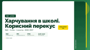 План-конспект уроку «Харчування в школі. Корисний перекус» (3 клас, Я досліджую світ, Іщенко)