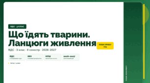 План-конспект уроку «Що їдять тварини. Ланцюги живлення» (3 клас, Я досліджую світ, Іщенко)