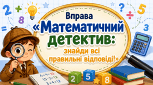 Вправа «Математичний детектив: знайди всі правильні відповіді!»