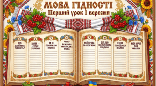 Стінгазета «Мова гідності» до Дня знань